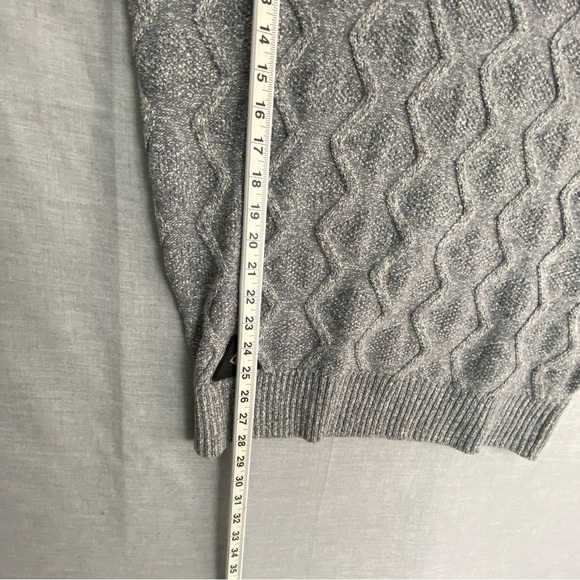 Point Zero Gold Cowl Neck Sweater Textured Knit Semi-Fit Size Large - Picture 5 of 8